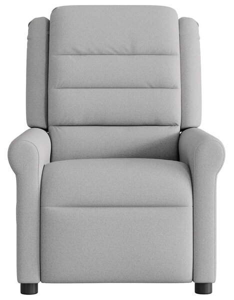 Elektrické polohovací křeslo obláčkově šedé textil 3303303