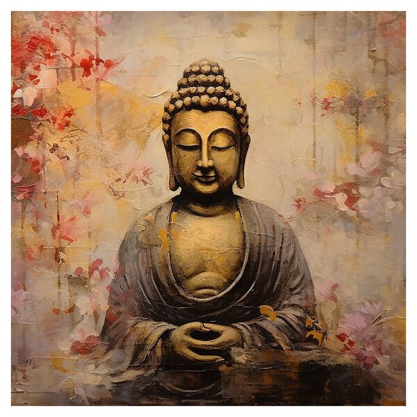 Obraz - Buddha, malba (30x30 cm)