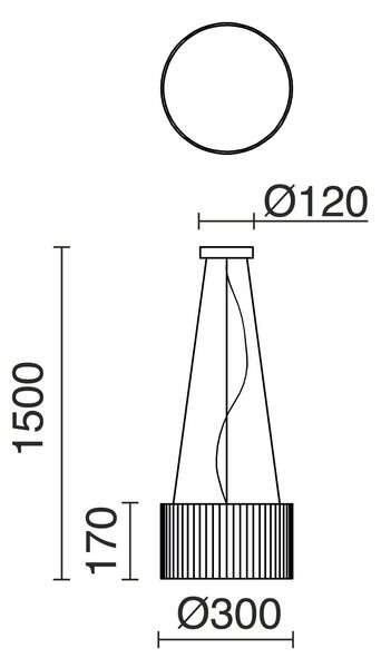 Exo Vorada C LED závěsné svítidlo bílé 600mm