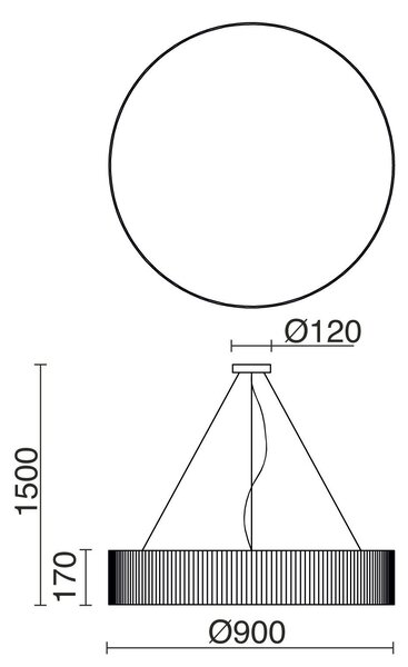 Exo Vorada C LED závěsné svítidlo bílé 600mm