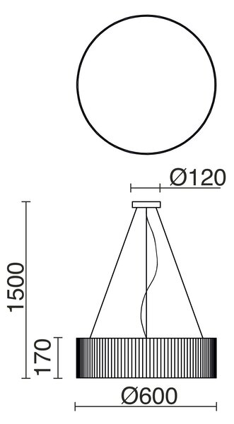 Exo Vorada C LED závěsné svítidlo bílé 600mm
