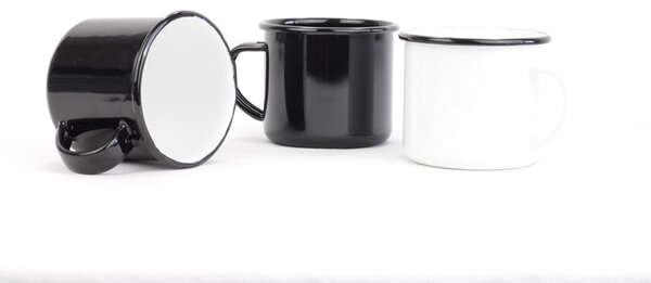 BELIS Smaltovaný hrnek 8 cm/0,35l, černý