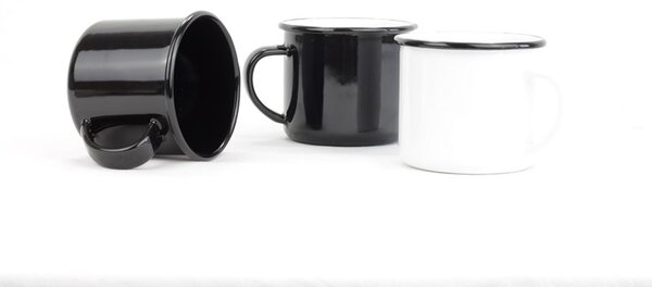 BELIS Smaltovaný hrnek ø 8 cm - 0.35 l bílý - ČESKÝ PLECHÁČEK - 11008-03900004