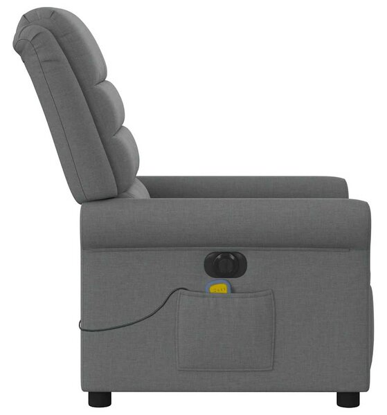 Elektrické masážní polohovací křeslo tmavě šedé textil 3303305