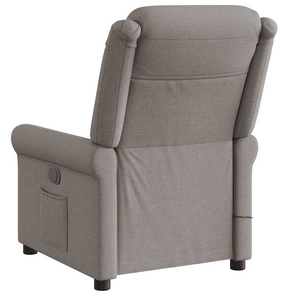 Elektrické masážní polohovací křeslo taupe textil 3303311