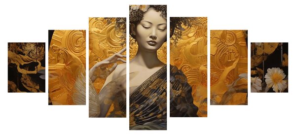 Obraz - Japonská dáma (210x100 cm)