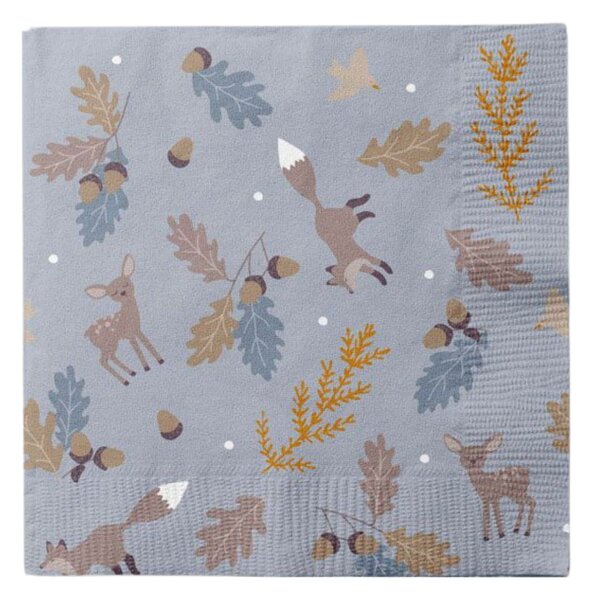 Papírové ubrousky Forrest animals Blue – 20 ks