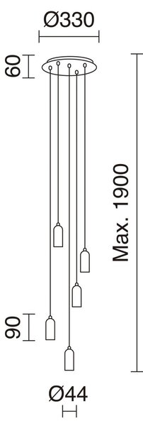 Exo Atu style E27 závěsné svítidlo černé 1 kabel