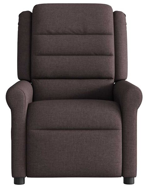 Elektrické masážní polohovací křeslo tmavě hnědé textil 3303309