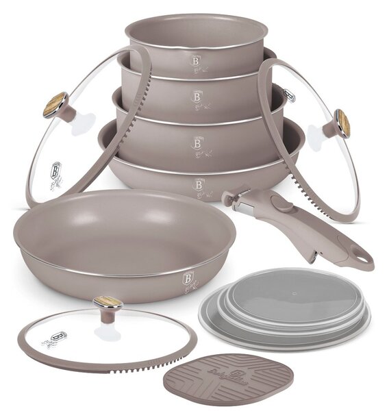 Sada nádobí s titanovým povrchem 13 kusů Taupe Nordic Collection