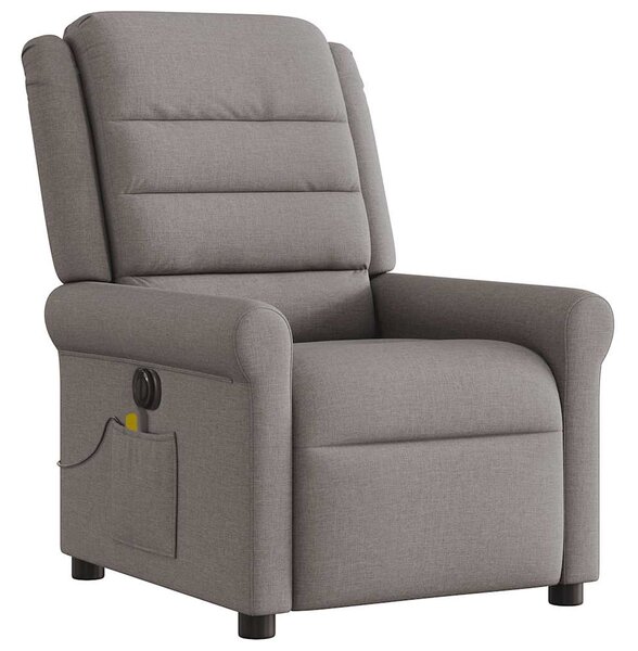 Elektrické masážní polohovací křeslo taupe textil 3303311