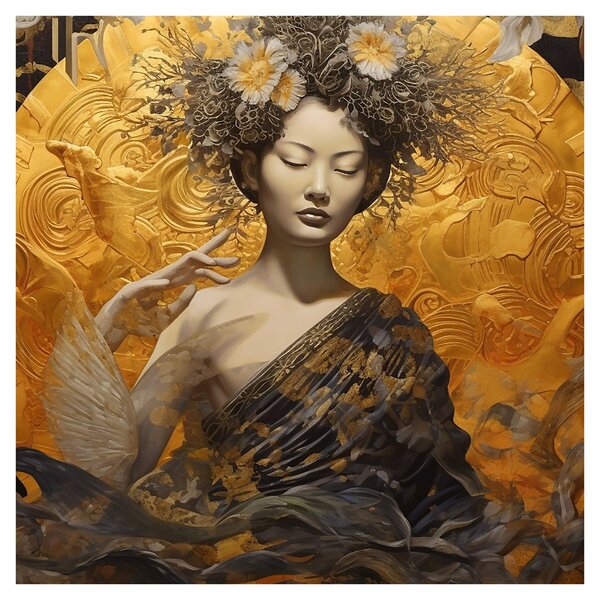 Obraz - Japonská dáma (30x30 cm)