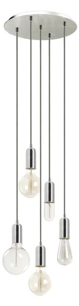 Exo Atu style E27 závěsné svítidlo chromové 3 kabely