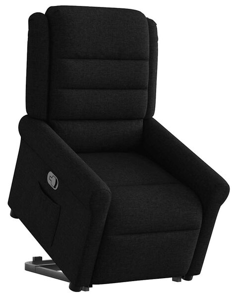 Zvedací polohovací křeslo černé textil 3303316