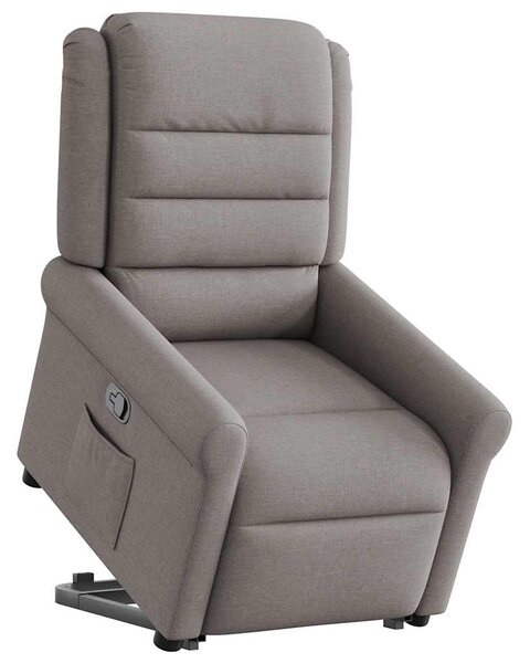 Zvedací polohovací křeslo taupe textil 3303321
