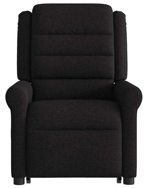 Zvedací masážní polohovací křeslo černé textil 3303326