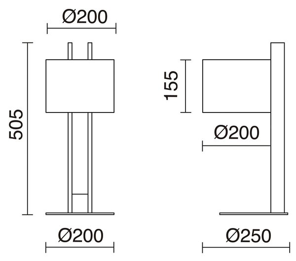 Exo Compact T E27 stolní svítidlo hnědé
