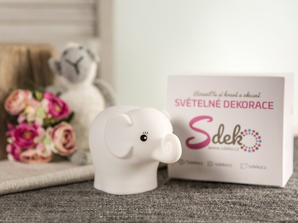 Sdeko Dětská noční lampička slon Dumbo baby
