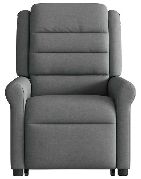 Elektrické zvedací polohovací křeslo tmavě šedé textil 3303335