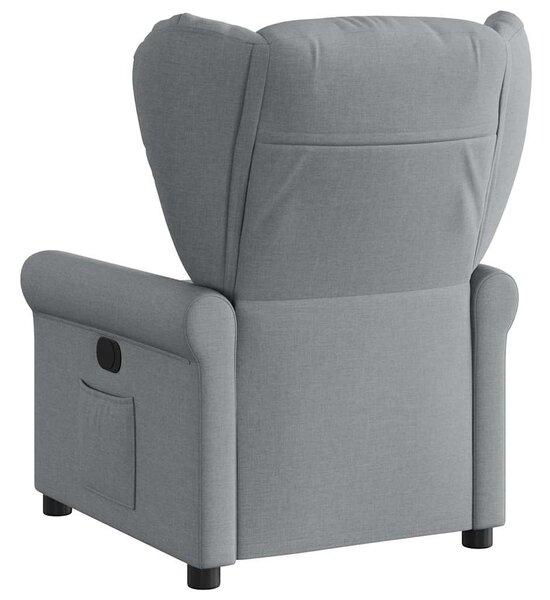 Elektrické polohovací křeslo světle šedé textil 3303354