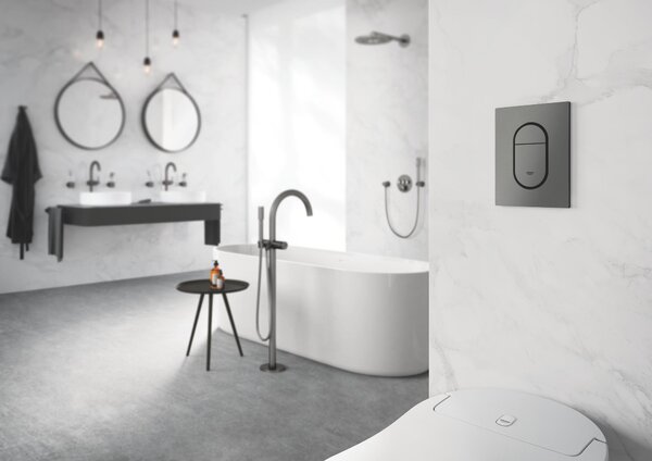 Grohe Arena Cosmopolitan S splachovací tlačítko pro WC Brushed Hard Graphite 37624AL0
