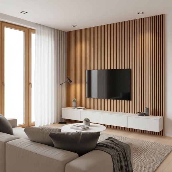 Horve Akustický panel 2700 x 605 mm - bílý dub