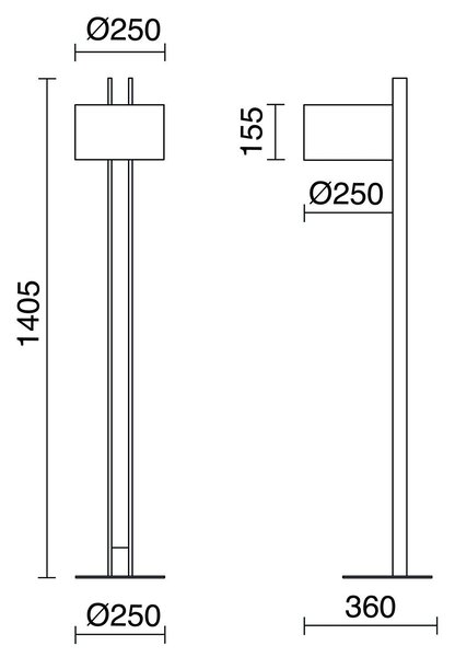 Exo Compact F E27 stojací svítidlo bílé