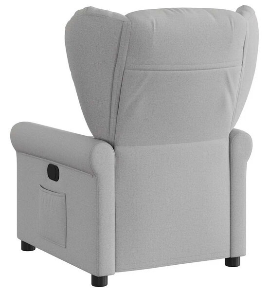 Elektrické polohovací křeslo obláčkově šedé textil 3303363