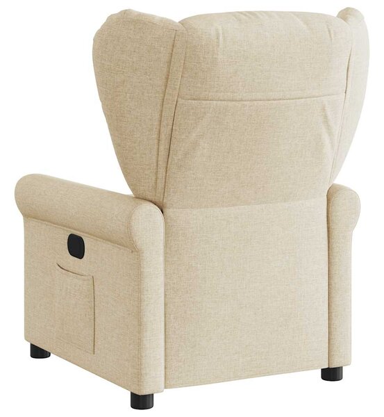 Elektrické polohovací křeslo krémové textil 3303362