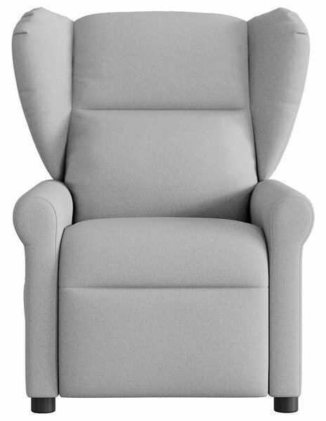Elektrické polohovací křeslo obláčkově šedé textil 3303363