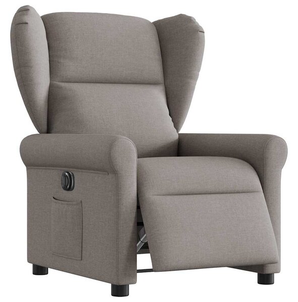 Elektrické polohovací křeslo taupe textil 3303361