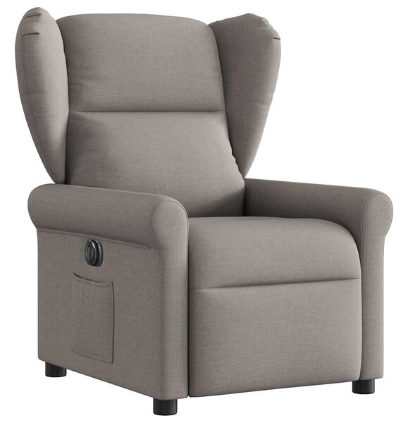Elektrické polohovací křeslo taupe textil 3303361