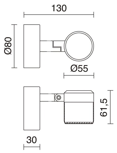 Exo Wall Bracket Dot LED nástěnné svítidlo