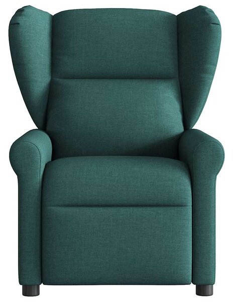 Elektrické masážní polohovací křeslo tmavě zelené textil 3303370