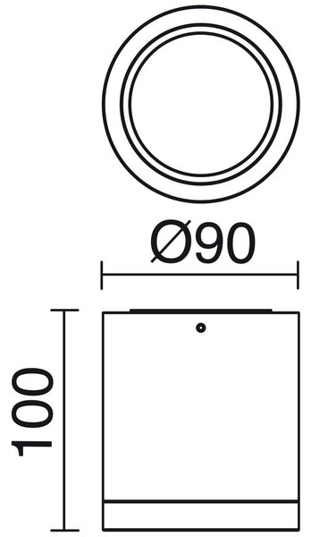 Indeluz Buis LED stropní svítidlo bílé 4000K160mm
