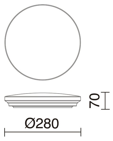 Indeluz Carme Rimless LED přisazené svítidlo 280mm