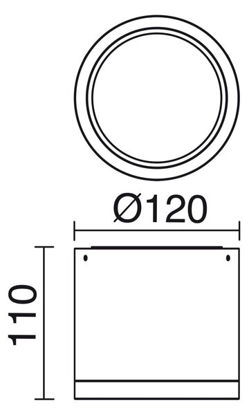 Indeluz Buis LED stropní svítidlo bílé 4000K160mm