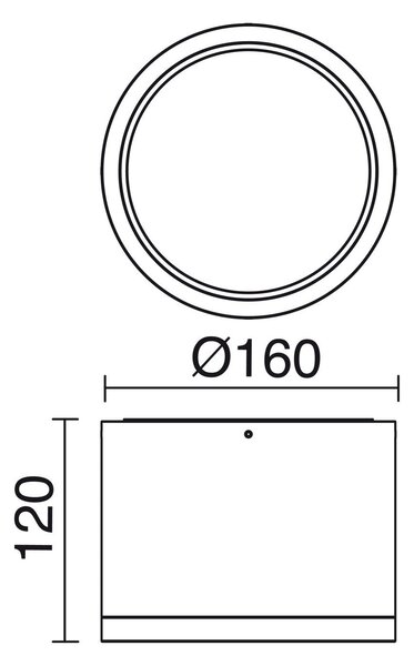 Indeluz Buis LED stropní svítidlo bílé 4000K160mm