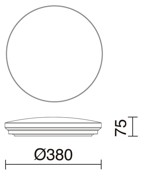 Indeluz Carme Rimless LED přisazené svítidlo 280mm