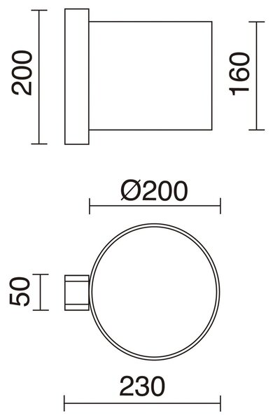 Exo Compact W E27 nástěnné svítidlo béžové