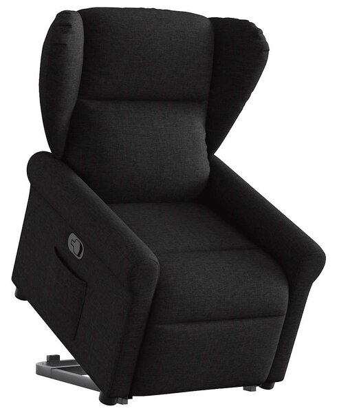 Zvedací polohovací křeslo černé textil 3303376