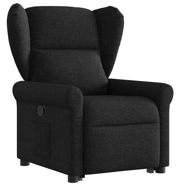 Zvedací polohovací křeslo černé textil 3303376
