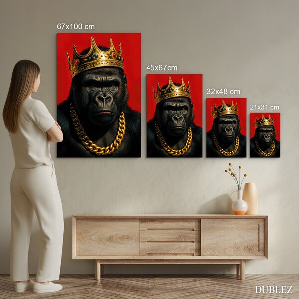 DUBLEZ | Moderní obraz na zeď - King Kong | UV tisk, Premium