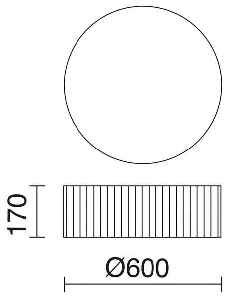 Exo Vorada N LED kruhové stropní svítidlo černé 300mm