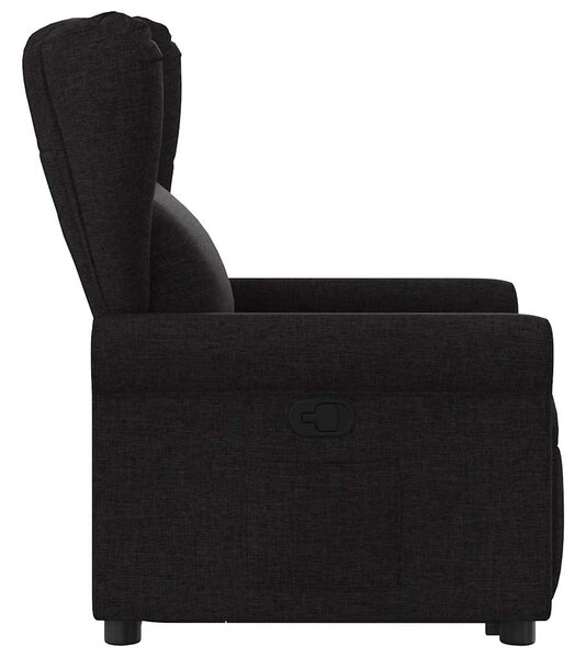 Zvedací polohovací křeslo černé textil 3303376