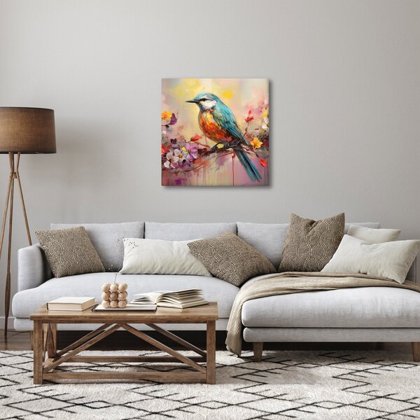 Obraz - Malba ptáčka (30x30 cm)