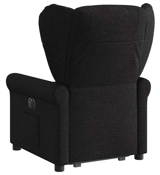 Zvedací polohovací křeslo černé textil 3303376