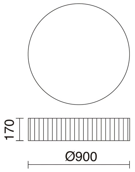 Exo Vorada N LED kruhové stropní svítidlo černé 300mm