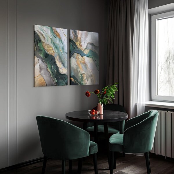 Obrazy s ručně malovanými prvky v sadě 2 ks 50x70 cm Aventurine – Styler