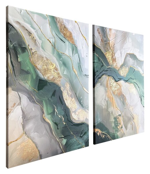 Obrazy s ručně malovanými prvky v sadě 2 ks 50x70 cm Aventurine – Styler